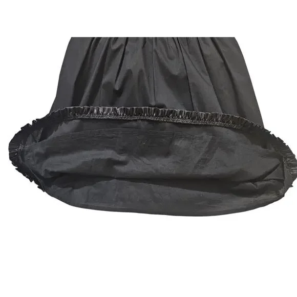 New Anthropologie burlapp swirled rosette black cocktail midi dress size 6 - Picture 5 of 12